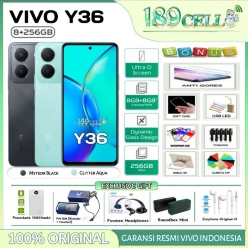 VIVO V27E 12/256 - VIVO V27E 8/256 | VIVO V27 E V 27E | Y36 4G 8/256 GARANSI RESMI VIVO