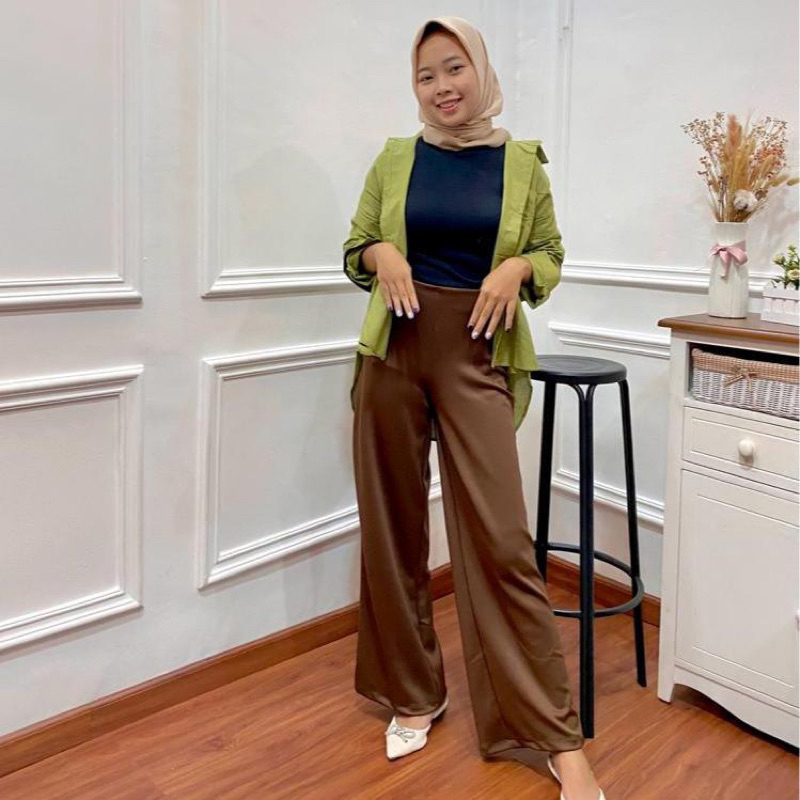 Celana Kulot KL-3001 Scuba HIGHWAIST Kulot Jumbo Fashion Muslim Day