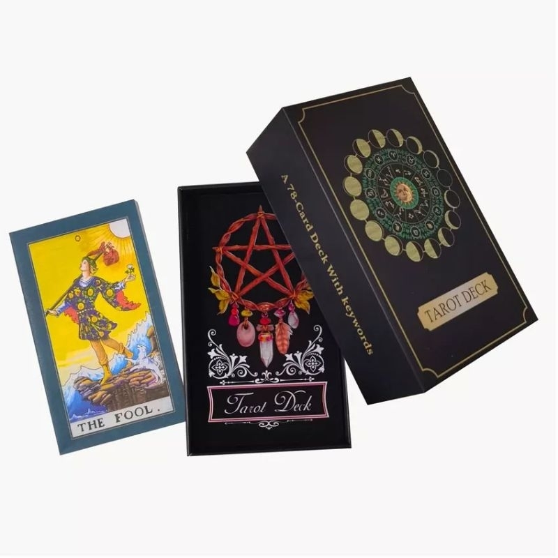 Tarot Deck with Keywords 12x7cm Hadcase