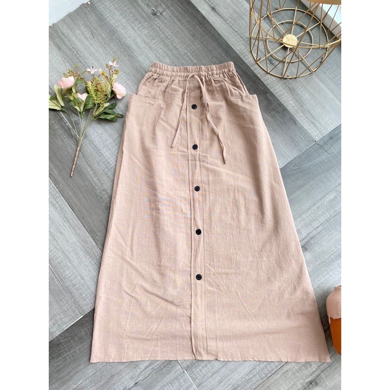 BISA COD GALERIAZKIYA ROK KATUN IMPORT/ ROK MIDI POLOS/ MIDI SKIRT/ ROK PANJANG POLOS/ ROK AKSEN KAN