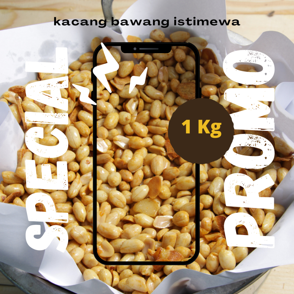 

PROMO KACANG BAWANG GORENG 1KG / Kacang Bawang Gurih Renyah / Bawang Goreng / Kacang Arab Jawa / Snack Gurih Kiloan