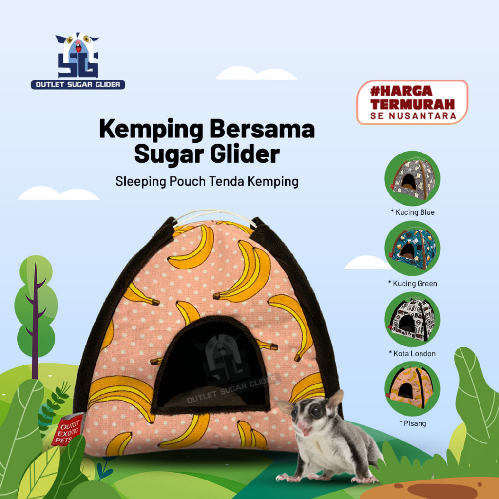 SLEPING POUCH TENDA KEMPING SUGAR GLIDER