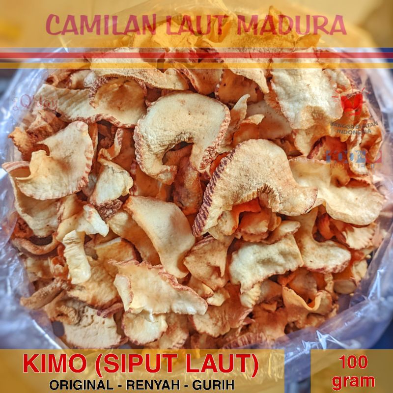 

KIMO SIPUT LAUT ORIGINAL RENYAH GURIH 100 gram SIAP MAKAN Asli Alami Camilan Laut Madura Oleh Oleh Khas | Qday Classic Surabaya | Cemilan Krupuk Kerupuk Kripik Keripik Fresh Murah Hemat Ekonomis CLM Kima Keong