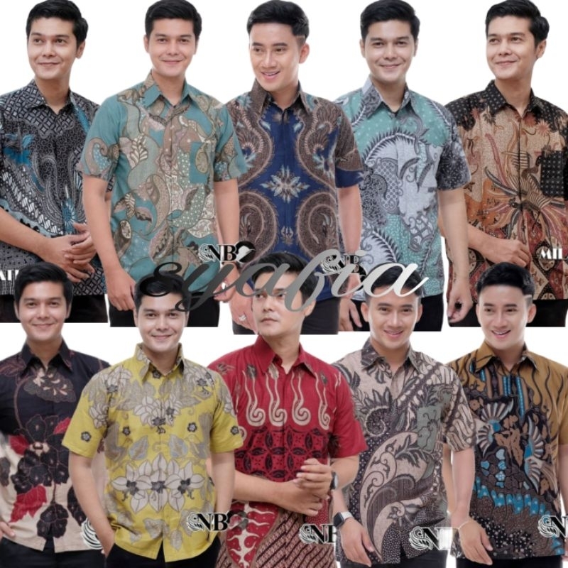 Batik Pria HRB026 Hem Batik Pria Pendek Premiun Terlaris