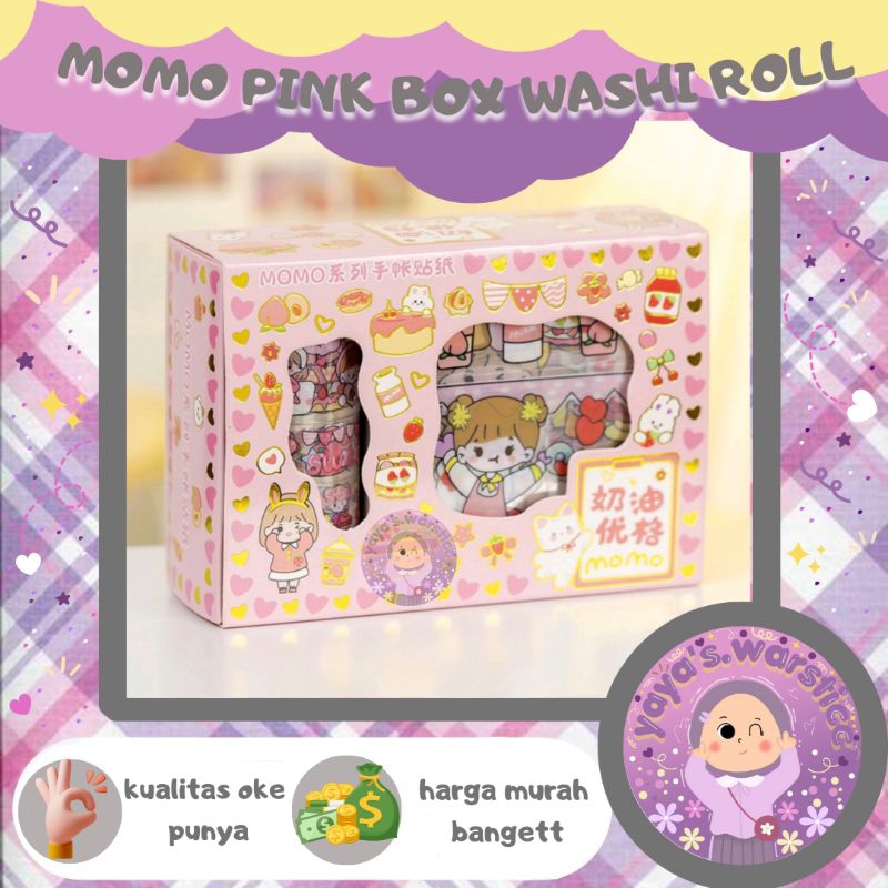 

(YWT) STICKER MOMO VIRAL PLUS WASHI TAPE PVC BOX