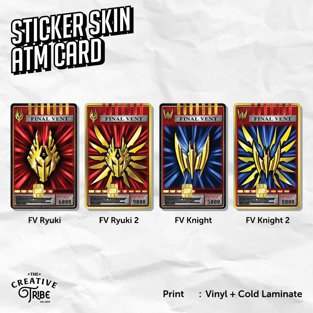 

Final Vent - Sticker Card Skin - Vinyl ATM Debit Credit Emoney Flazz Stiker Kamen Rider