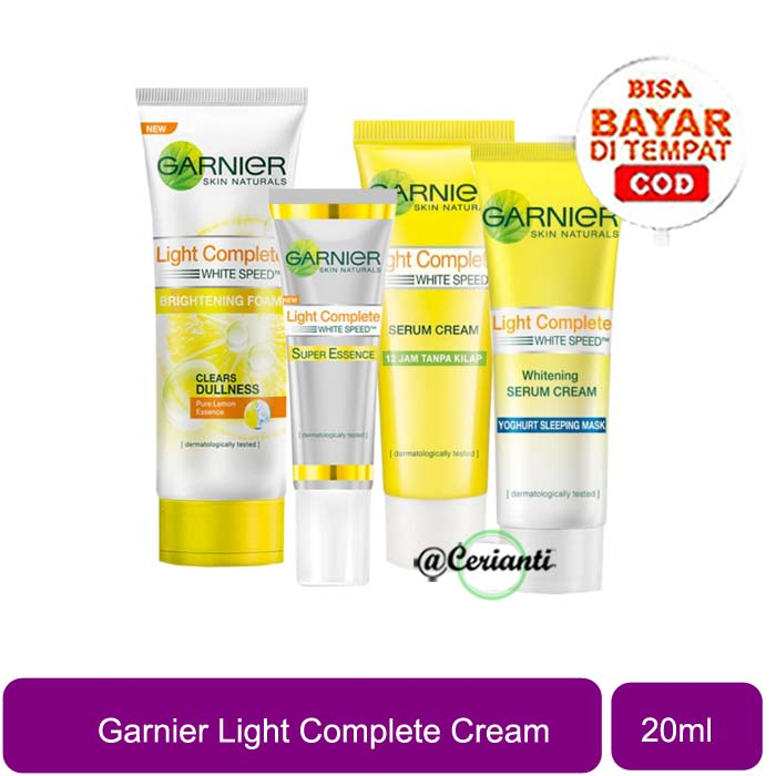 GARNIER Light Complete Whitespeed Serum Cream SPF36 UV Night Cream 20ML_Cerianti