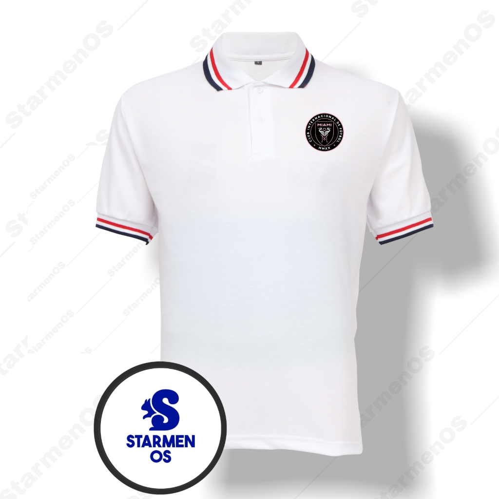 Kaos Wangki Polo T-Shirt Pria Kerah 3 List Logo MIAMI CF