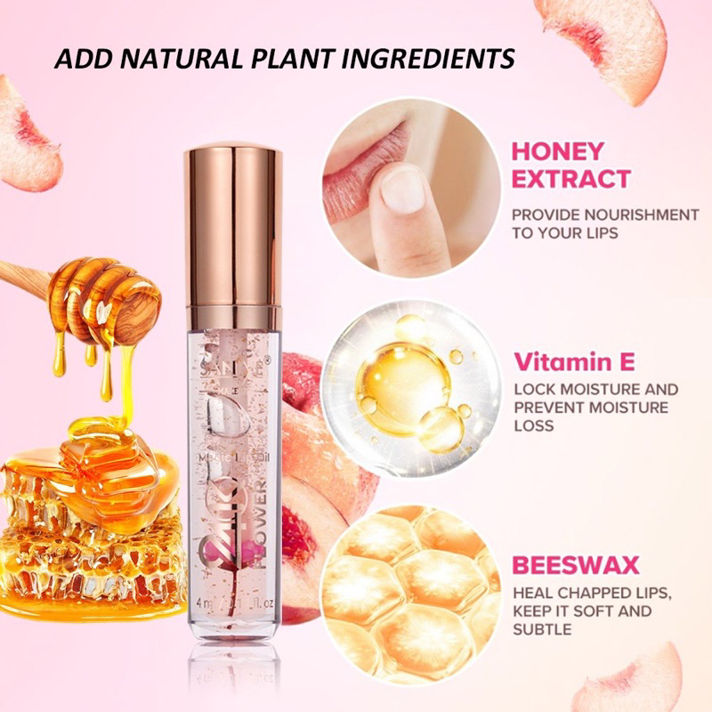 【Official Outlet】SANIYE Flower Magic Lip Oil L1121 | Lip Serum Color Changing Lip balm Lip Moisturizing Liquid Melembabkan Bibir Aroma Buah Produk viral BPOM