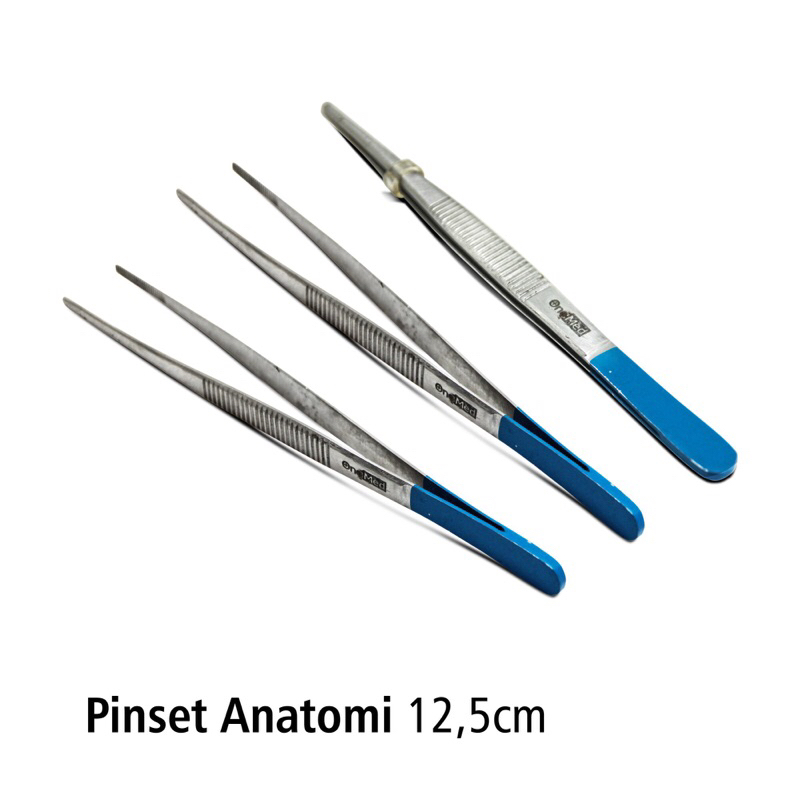 Pinset Anatomi 12,5cm Stainless Steel Biru Onemed