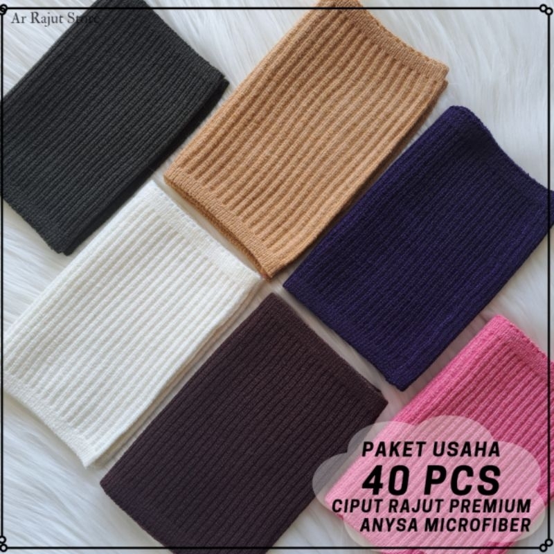 Ciput Rajut Inner Bandana Premium Anisa Microfiber Polos Anti Melar [PAKET USAHA MURAH 40PCS]