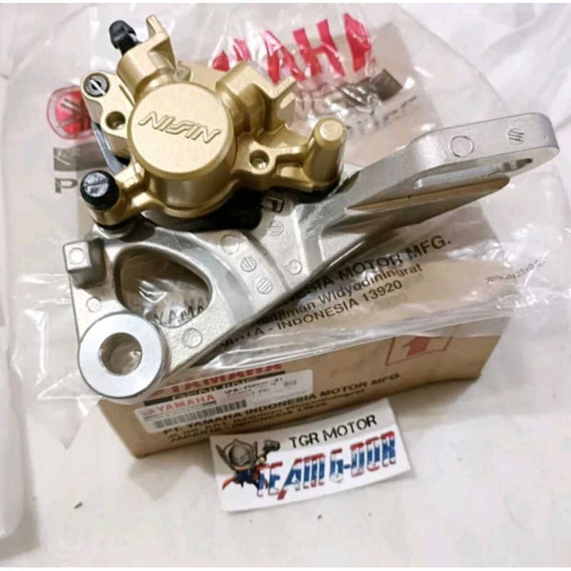 caliper kaliper rem cakram pala kepala babi set brecket breket dudukan kampas rem belakang original 