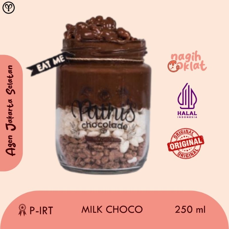 

Pathis Chocolade Milk Choco (Cemilan cokelat lumer - Choco crunchy in jar) - @nagihcoklat