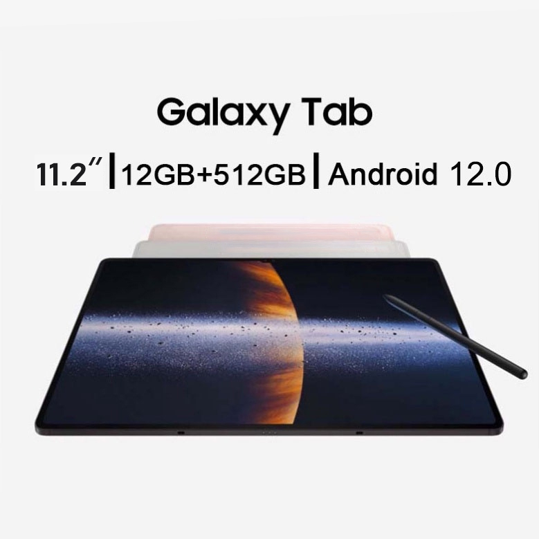 Tablet baru 11.2inch?12GB+512GB?Galaxy pro11 untuk pembelajaran dan hiburan kantor ultra tipis SiM/WiFi tab Komputer tablet murah Tablet Android a