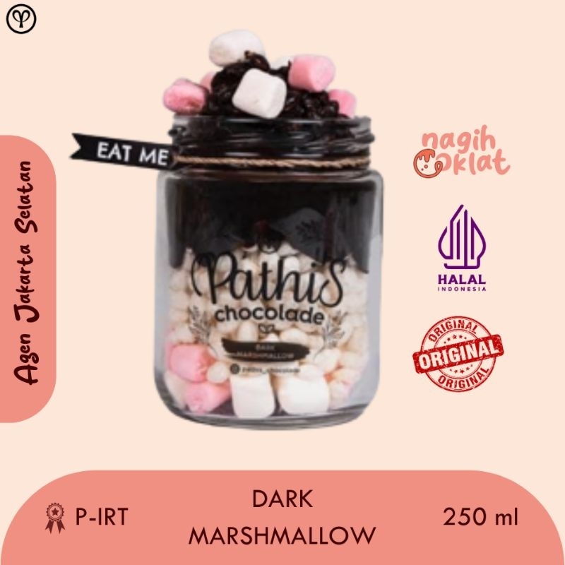 

Pathis Chocolade Dark Marshmallow (Cemilan cokelat lumer - Choco crunchy in jar) - @nagihcoklat