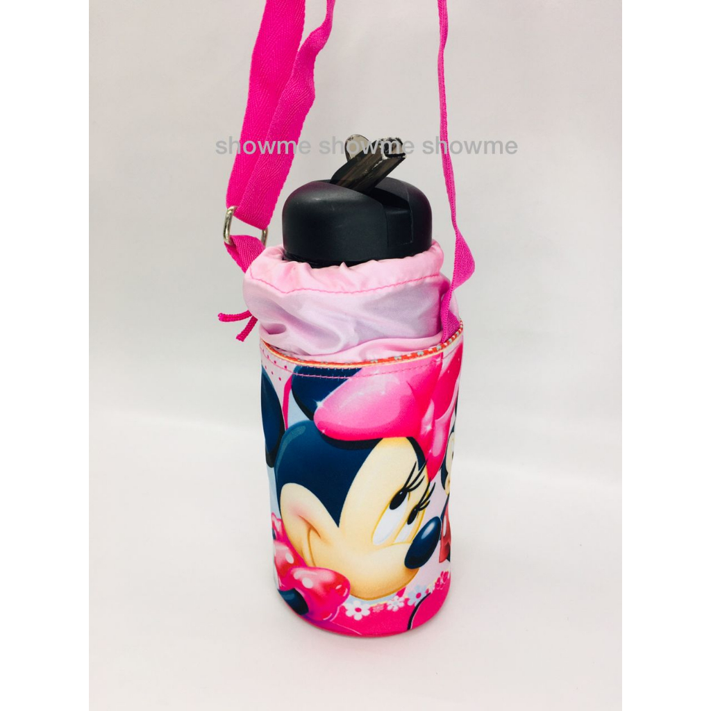 Showme tas botol minum anak sekolah karakter premium cetakan anti luntur MINI PINK CUTE