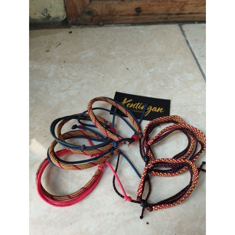 Gelang etnic pria - Gelang prusik kombinasi - Gelang buckle