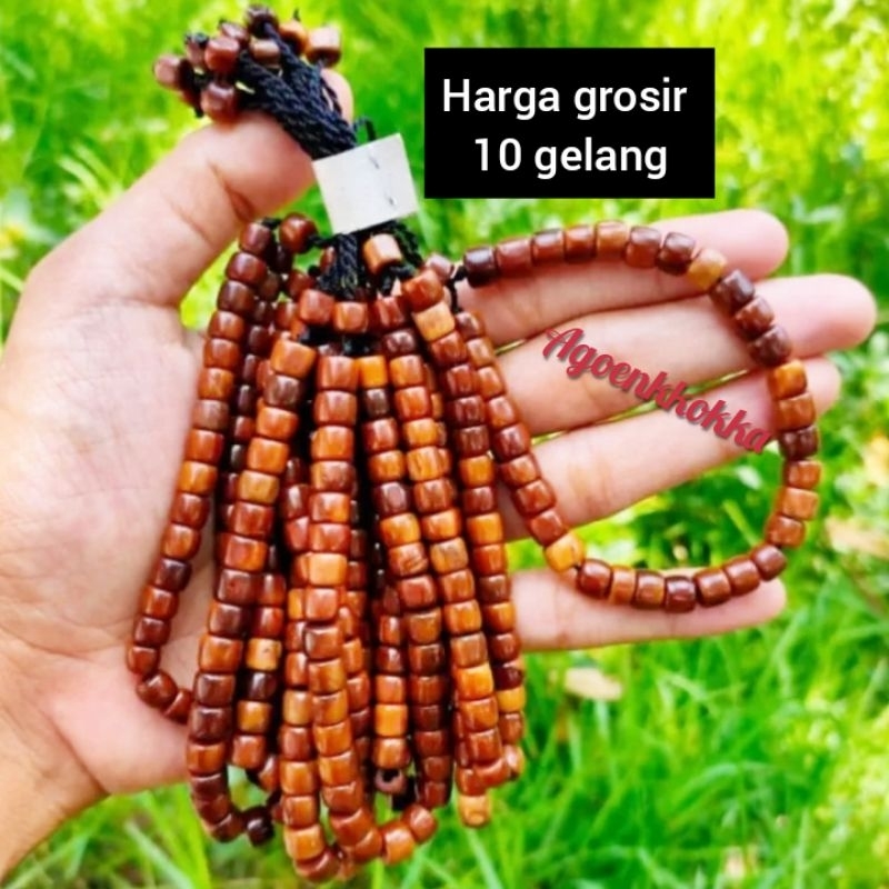 Grosir 10 pcs Gelang marjan 33 tanpa kpl coklat kokka kaukah