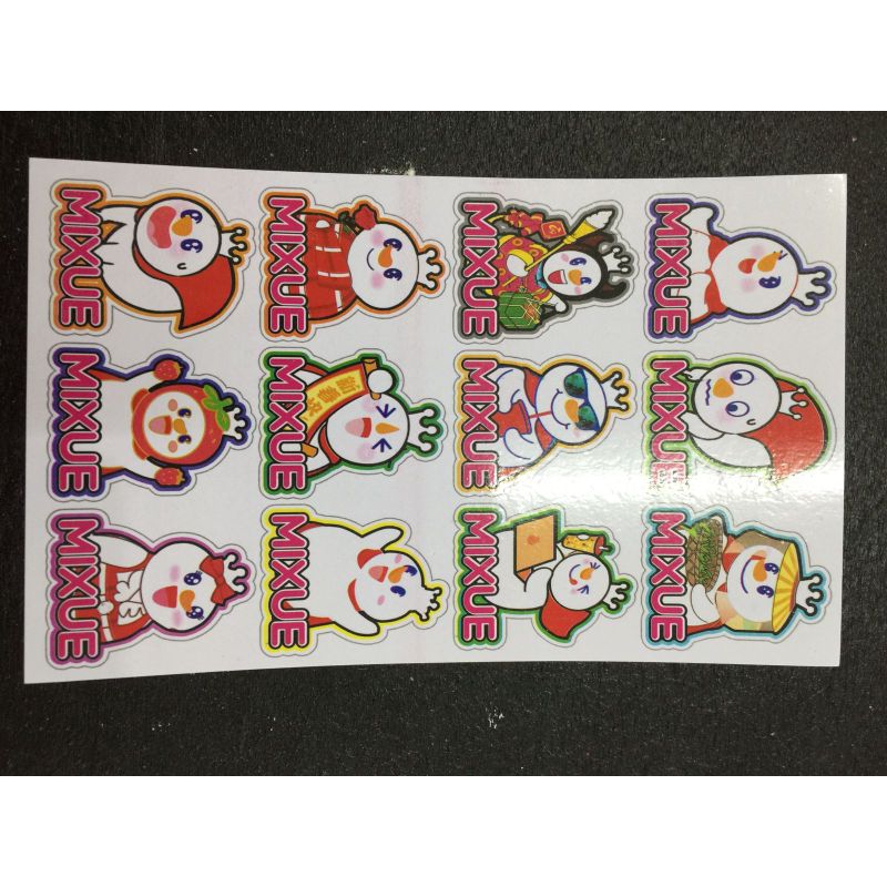 

Sticker Mixue set mascot ice cream 10lembar