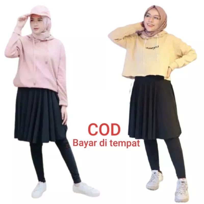 LEGGING ROK SPORTY OLAHRAGA SENAM MUSLIMAH LEGGING ROK SOPAN