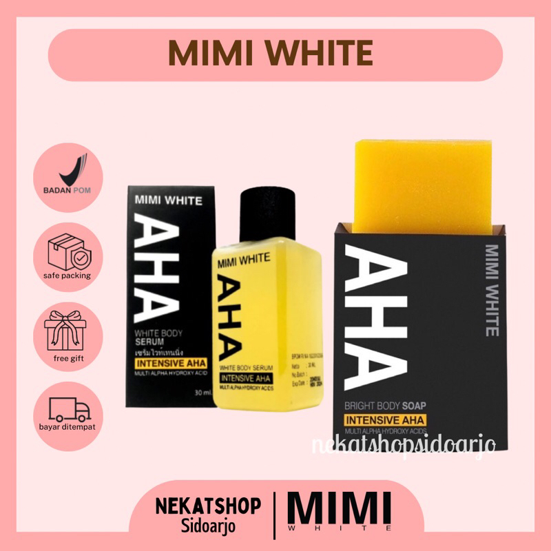 Mimi White AHA Body Serum Sabun Pemutih BPOM 30ml