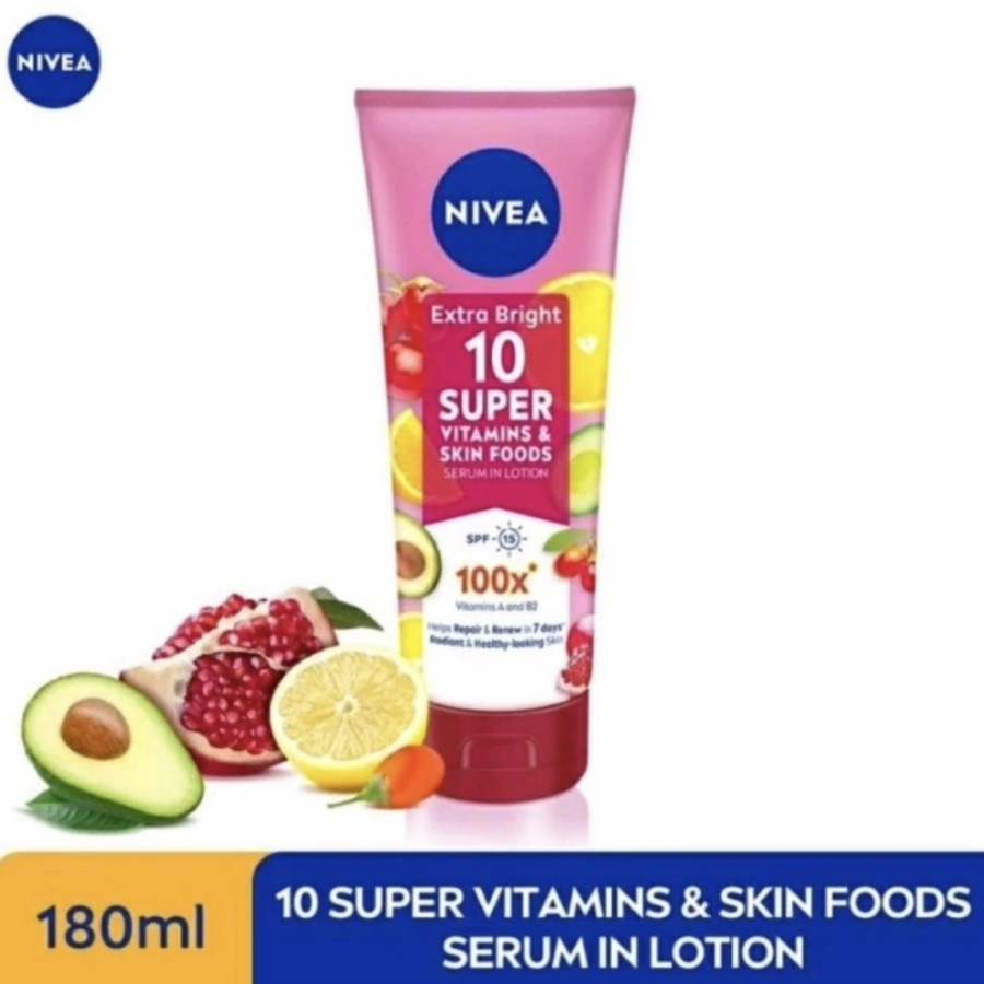 NEW !! NIVEA Body Serum Extra White C&amp;E Vitamin Lotion -Extra White Serum 10 Super Vitamin &amp; Skin Food + Niacinamide SPF15 l Care