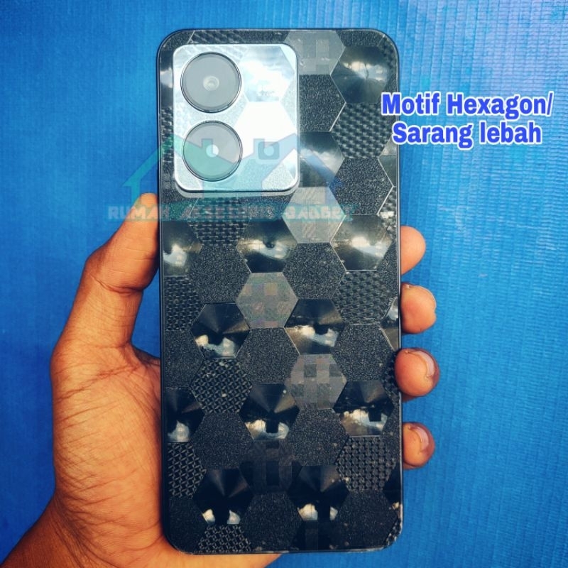 Backskin Garskin skin carbon VIVO HEXAGON SARANG LEBAH pelindung belakang hp V5 V5S V7 V7+ V9 V11 V11i V11 Pro V15 V17 V19 V20 V20SE V21 4G 5G V23E V23 5G V25 V25E V27 V27E Y51 Y55 2021 Y53S Y53 Y65 Y69 Y66 Y71 Y81C Y83 Y91C Y91 Y93 Y95 Gliter keren robot