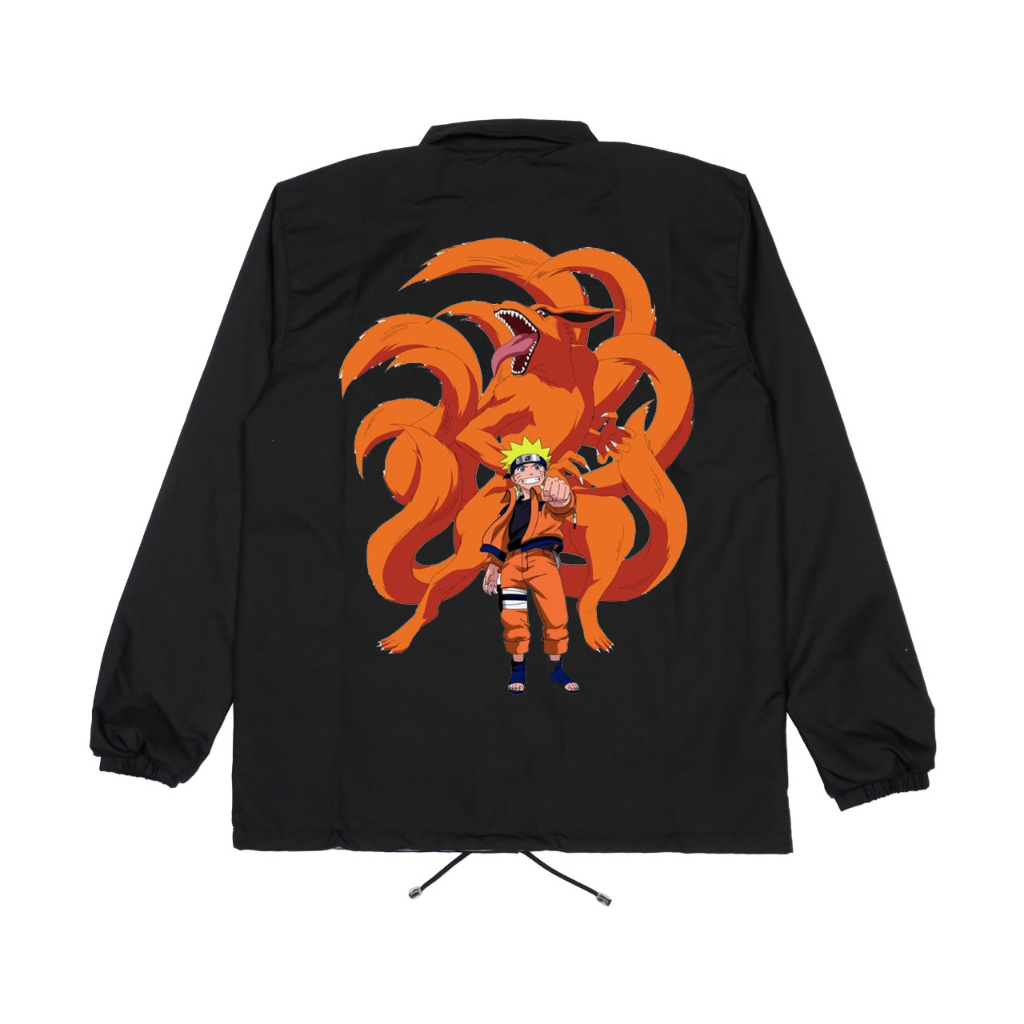 Coach Jaket Anime Uzumaki Naruto - Jaket Animasi Naruto - Windbreaker Anime