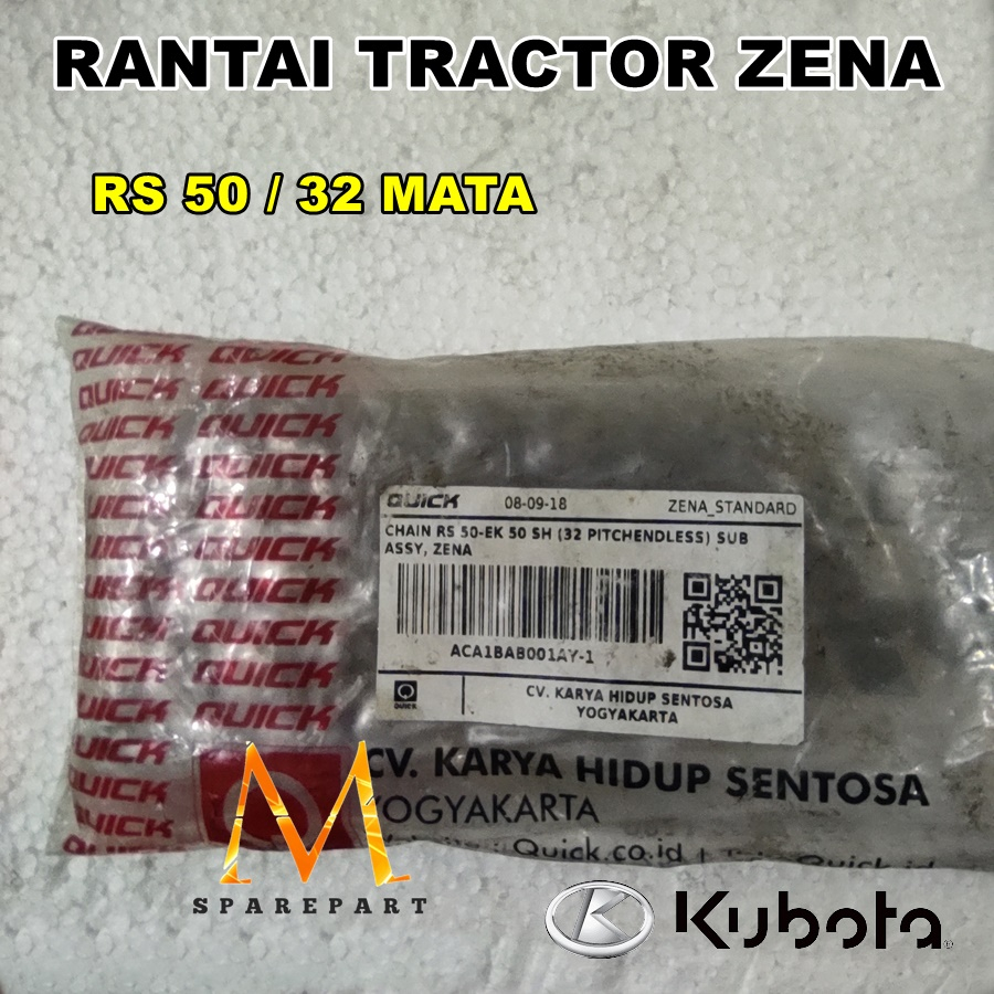 Zena Rantai gardan mesin traktor Zena Rs50 32 mata original