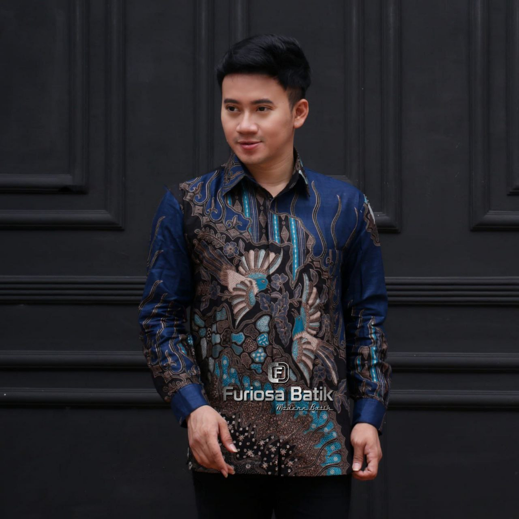 FURIOSA BATIK AYAM BAJU BATIK PRIA LENGAN PANJANG UKURAN M L XL XXL