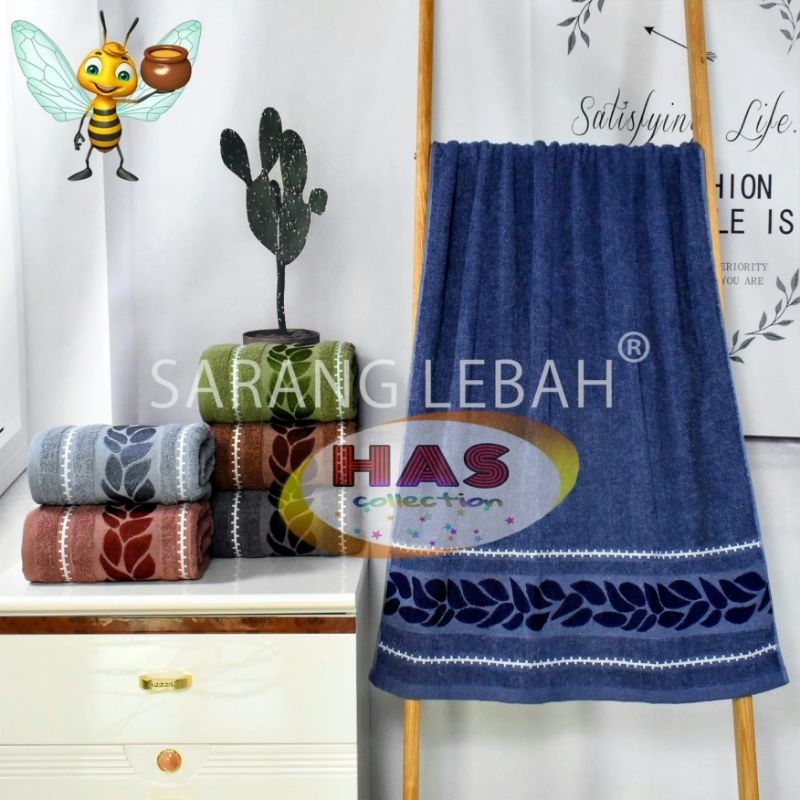 HANDUK MANDI JUMBO  SARANG LEBAH Uk 80X160 CM TEBAL LEMBUT