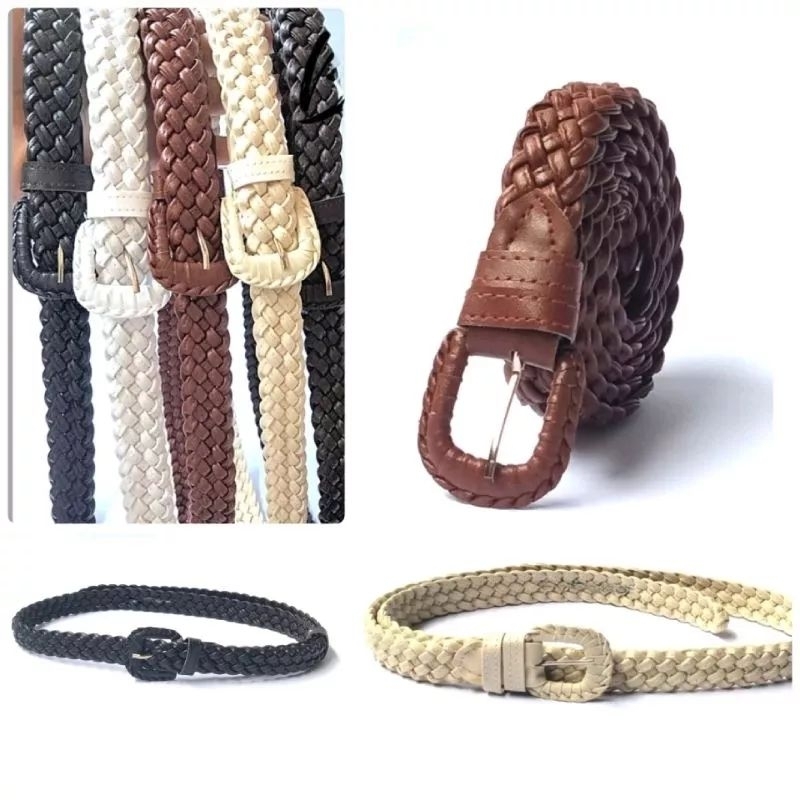 IKAT PINGGANG BELT KEPANG GESPER WANITA KEPANG RAJUT SABUK WANITA RAJUT TALI PIGGANG WANITA BELT KEPANG