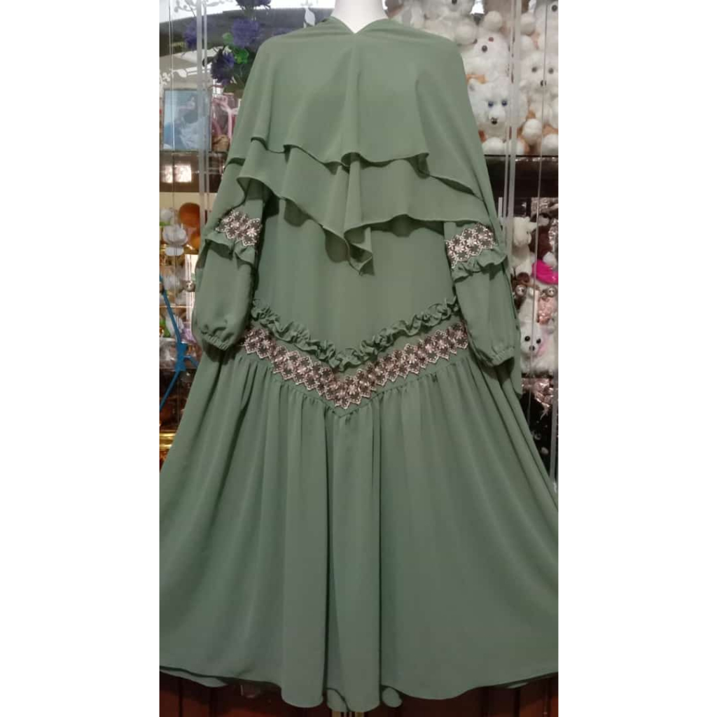 terbaru!!! gamis model SGR (segitiga renda) untuk dewasa