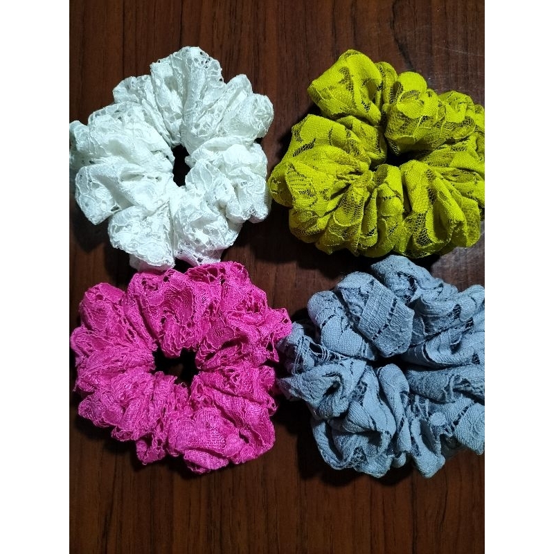 ikat rambut wanita ,ikat rambut scrunchie brokat