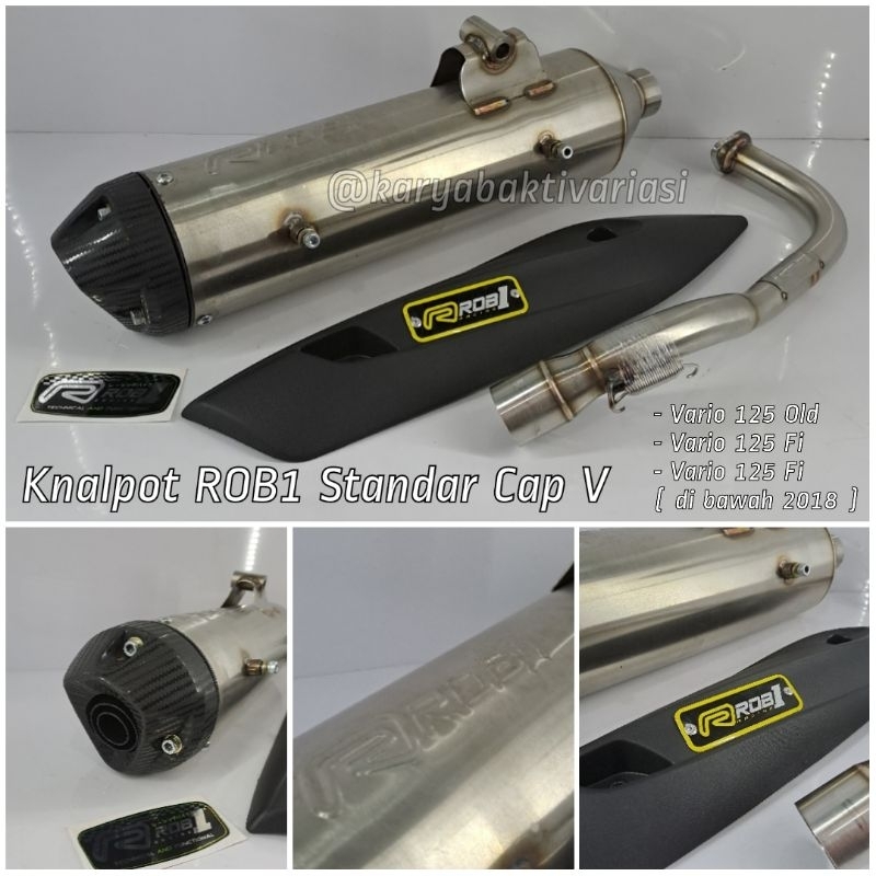 KNALPOT ROB1 VARIO 125 TECHNO, VARIO 125/150 FI DI BAWAH THUN 2018