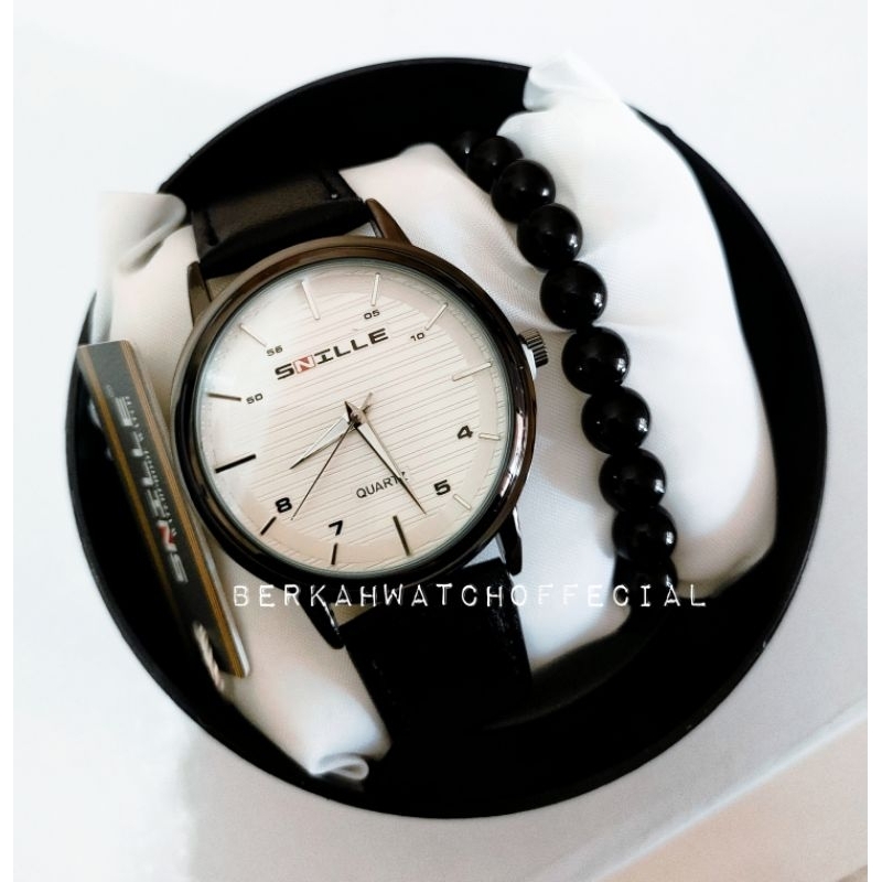 ORIGINAL JAM TANGAN SNILLE PRIA WATER RESISTANT TERLARISSSS TALI KULIT