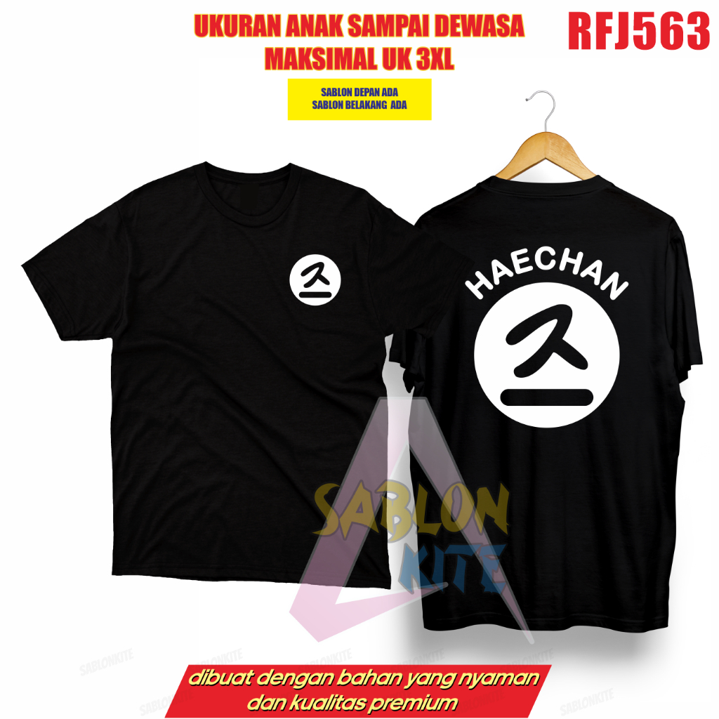 Gratis Fotocard ! Kaos RFJ563 Jeno renjun mark haechan Logo Bundar