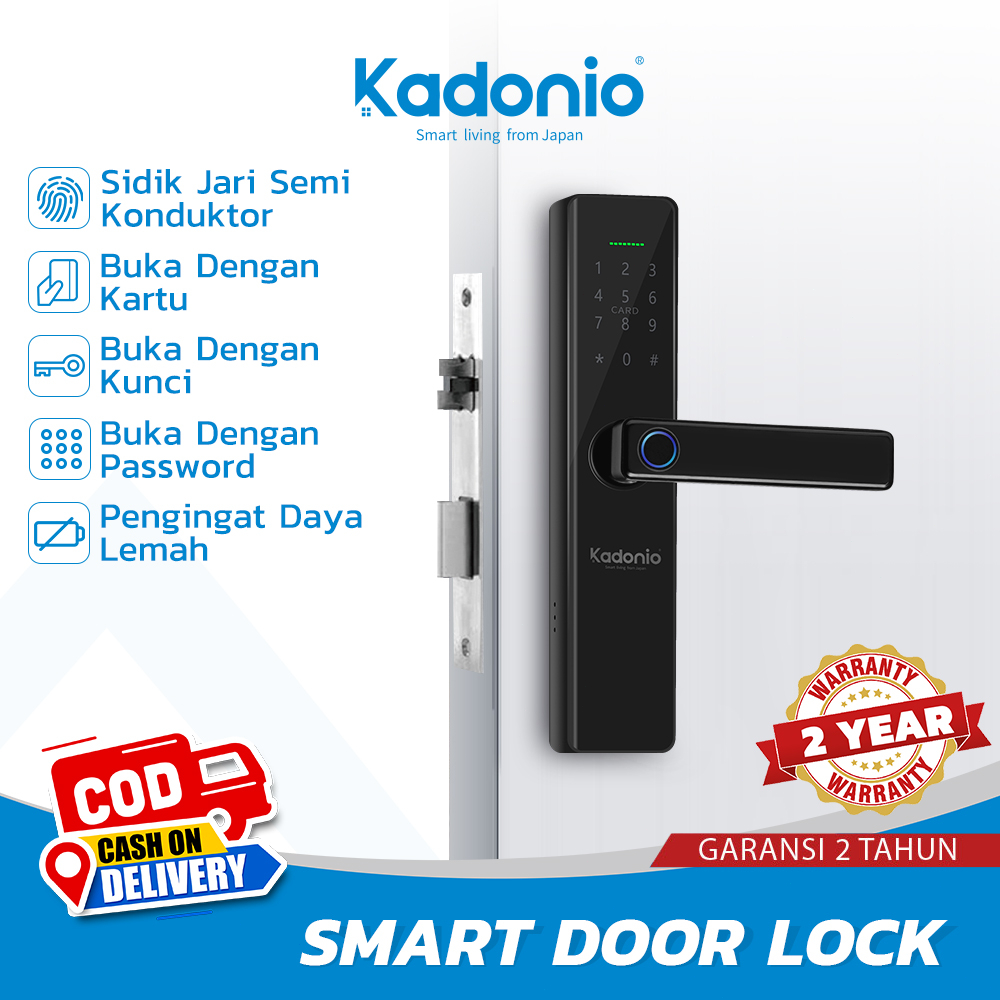 Kadonio kunci pintu digital kunci pintar kunci pintu sidik jari IC Card Digital Code Security Electronic Door Lock kunci pintu fingerprint