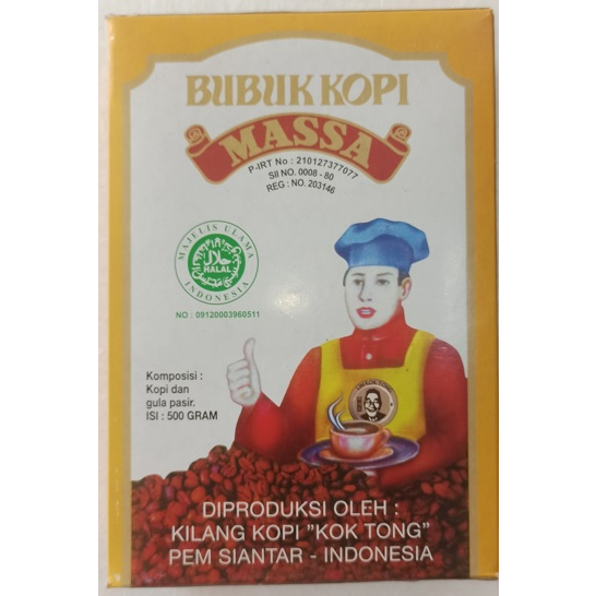 

Kopi Kok Tong Asli Siantar /Bubuk Kopi Massa Kilang Kopi 500 gram