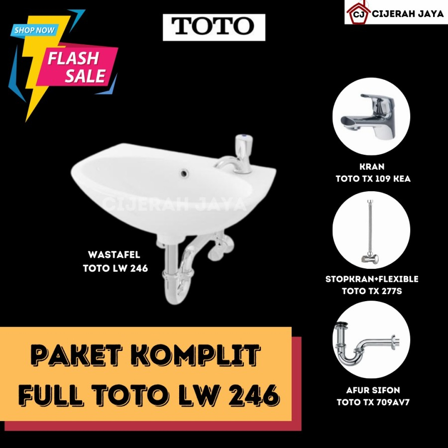 PAKET WASTAFEL TOTO LW 246 J + ALAT FULL TOTO /WASTAFEL TOTO LW 246 J