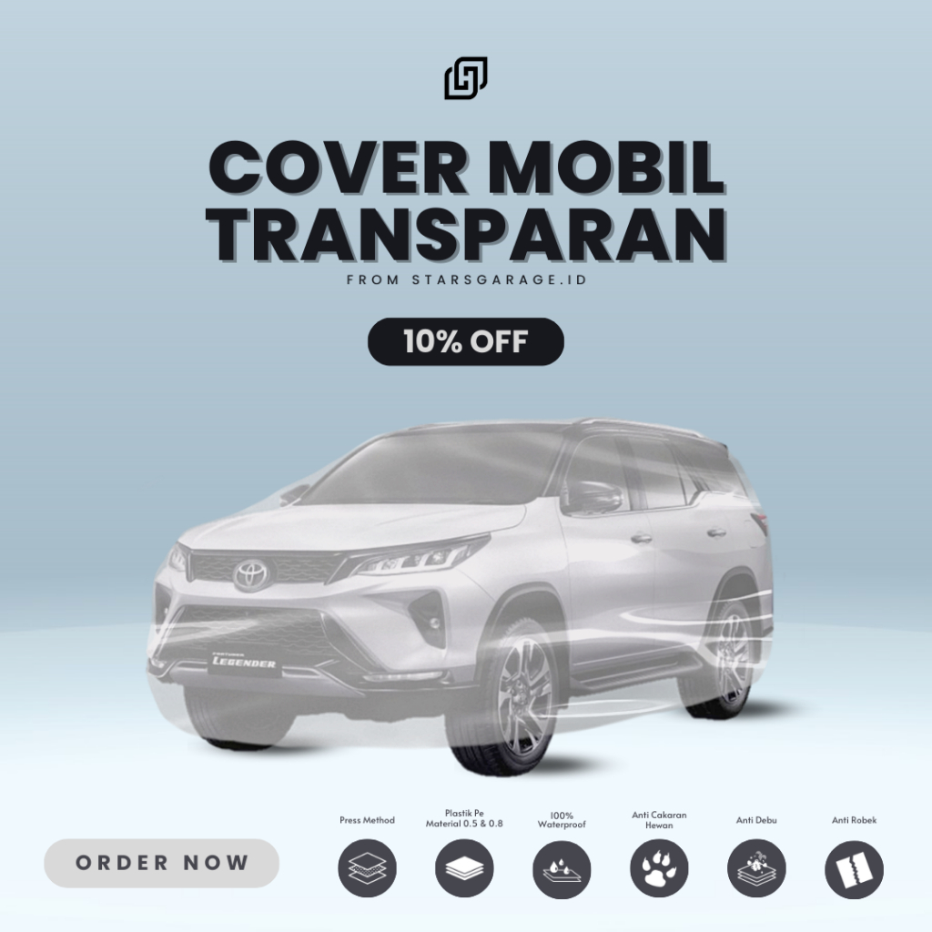 Cover Mobil Plastik Transparan, Sarung Mobil Transparan Premium, Cover Mobil Transparan Bening, Penu
