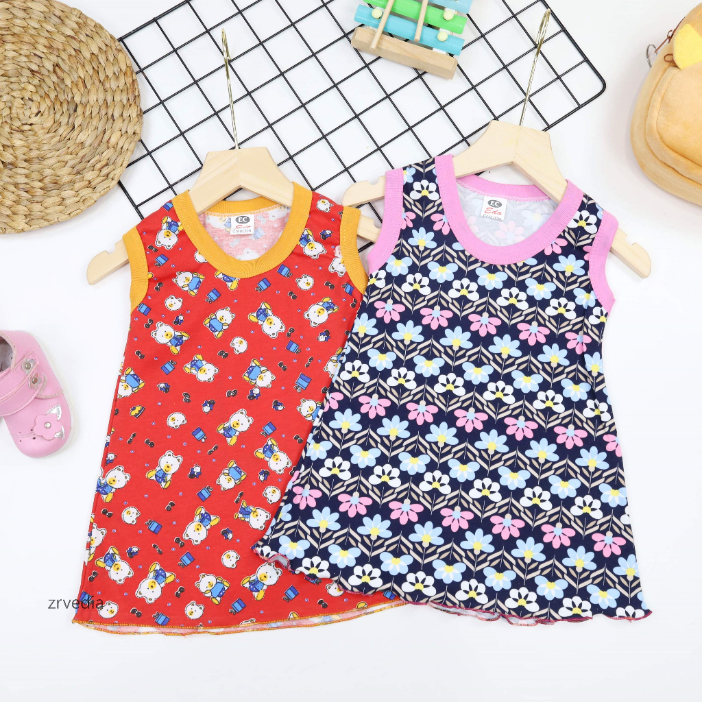 (ISI 10) Daster Yukensi Bayi New Born uk 0-12 Bulan / Baju Anak Perempuan Bahan Kaos Adem