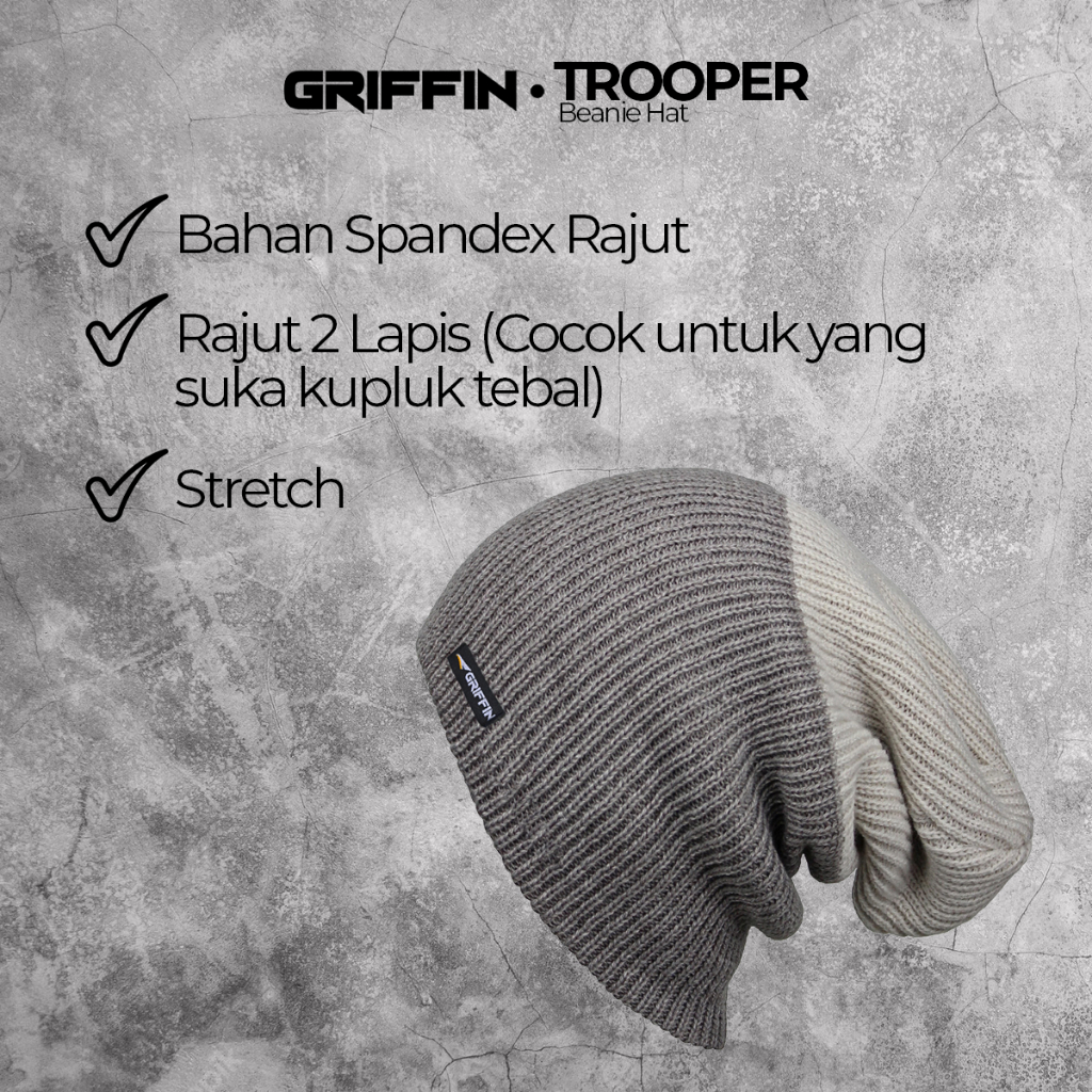 Kupluk Camping Outdoor Rajut Pria Trooper by Griffin