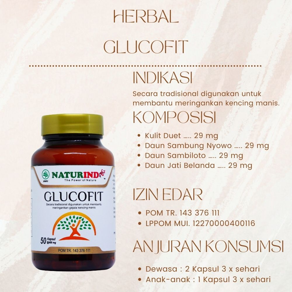 OBAT HERBAL GLUCOFIT NATURINDO (SPESIAL ATASI DIABETES)