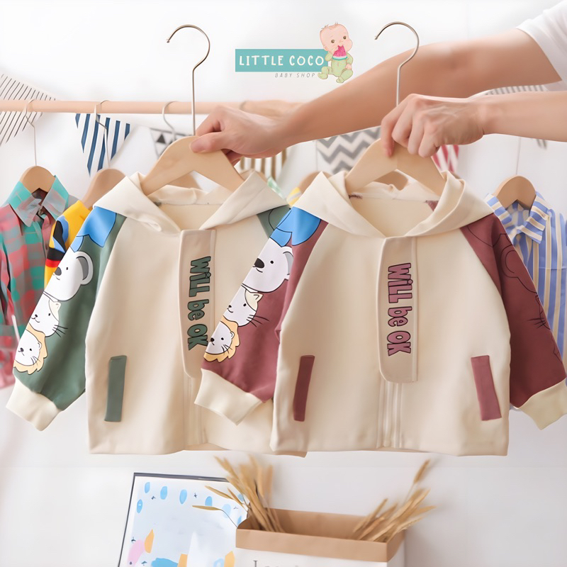 Jaket Anak Laki Laki Perempuan Import Hoodie Anak Unisex Motif Lucu Fashion Korea Outer Coat Keren
