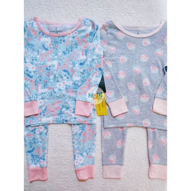 Setelan Piyama branded Ori Laura Ashley anak perempuan (3 tahun) | Setelan baju tidur anak Laura Ash