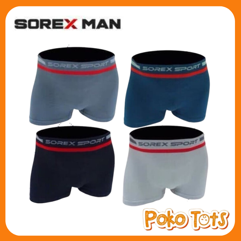 Sorex CD Men Boxer Sport Seamless Edition M3804 Boxer Pria Tanpa Jahitan CD Sport Seamless WHS
