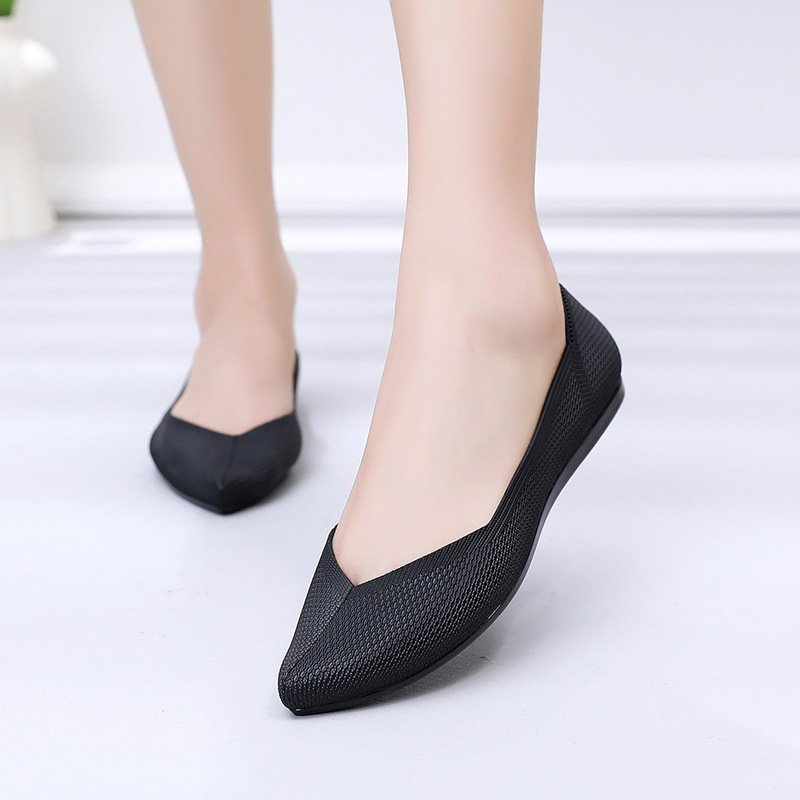 AND / COD / Flatshoes Wanita Import Sepatu Kerja Perempuan Motif Polos Sepatu Slip On Kerja Jalan Cewek Fashion Kasual SPT-74