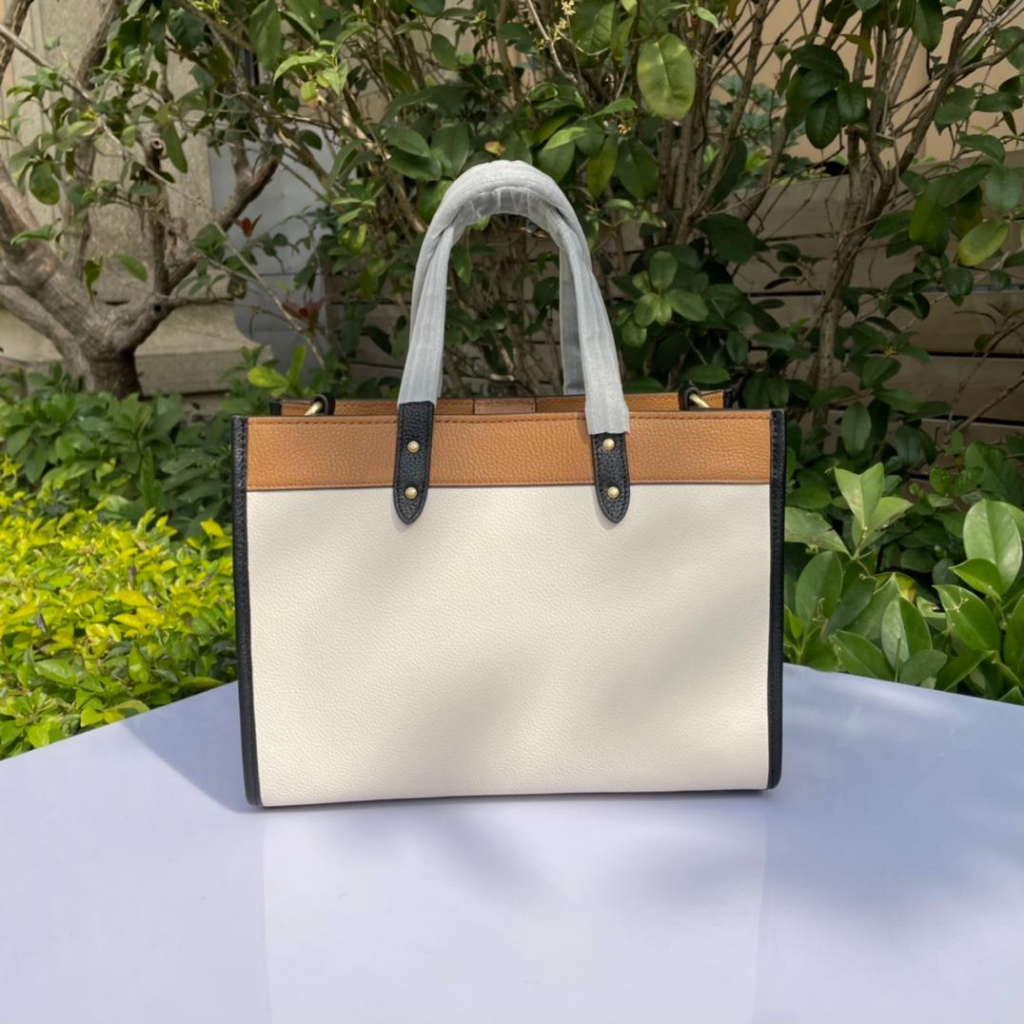 COACH C0777 C2004 Field30 color combination full leather Tote Tote head lychee grain cowhide, soft and textured, handmade exquisite, with dust bag