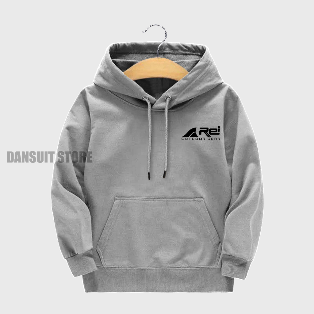 Sweater Hoodie Anak Laki-laki/Perempuan Usia 4-13 Tahun Hoodie Anak Sablon Motif Logo A Rei Bahan Tebal Premium